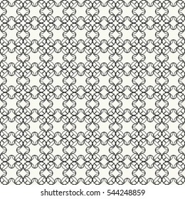 Black and white seamless geometric pattern, repeating texture. Seamless line background. Contemporary graphic design, ethnic arabic, indian, turkish monochrome ornament.