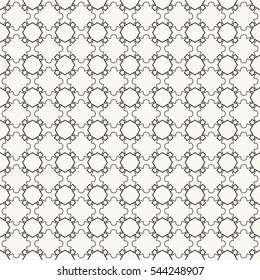 Black and white seamless geometric pattern, repeating texture. Seamless line background. Contemporary graphic design, ethnic arabic, indian, turkish monochrome ornament.