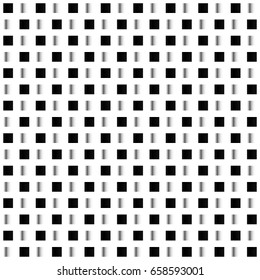 Black and white seamless geometric pattern. Repeatable texture / background. Checkered backdrop