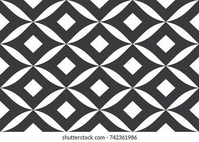 Black and white seamless geometric pattern