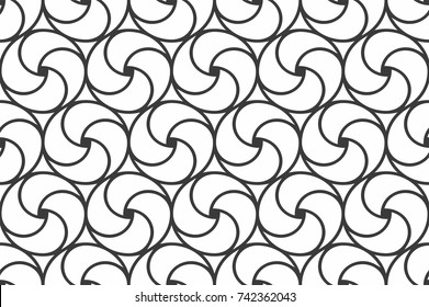 Black and white seamless geometric pattern