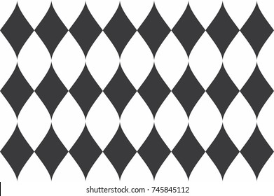 Black and white seamless geometric pattern