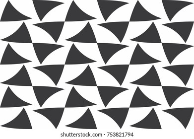 Black and white seamless geometric pattern