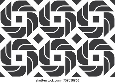 
Black and white seamless geometric pattern