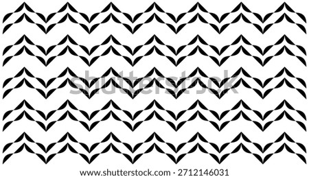 black and white seamless geometric pattern. Ethnic style Indonesian batik chevron background pattern