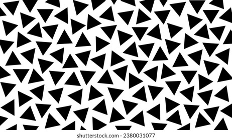 Black and white seamless geometric triangle pattern