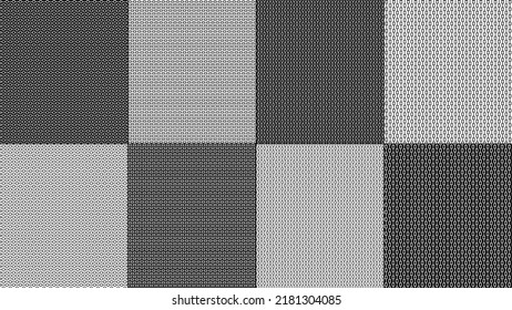 black white seamless geometric vector patterns