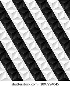 Fondo geométrico transparente blanco y negro. 3 D. 