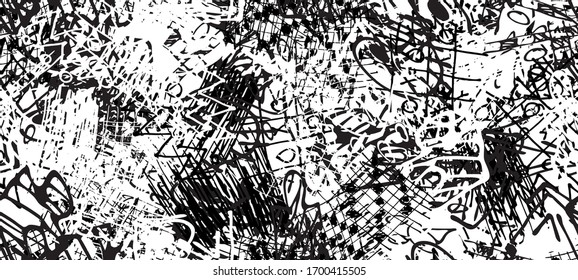 Fondo negro y blanco transparente. Textura repetida abstracta. Plantilla monocroma para impresión