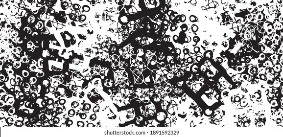 Fondo de color negro y blanco inmaculado. Resumen de textura repetitiva. Plantilla monocroma para impresión