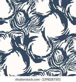 Black and white seamless grunge pattern. Vector illustration