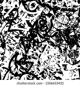 Black and white seamless grunge texture