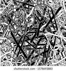 Black and white seamless grunge texture