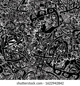 Black and white seamless grunge texture