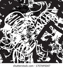 Black and white seamless grunge texture