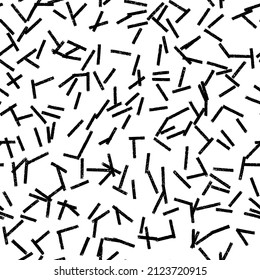 Black and white seamless hand drawn texture design for backgrounds, fabrics and wrapping paper, vector illustration