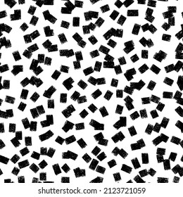 Black and white seamless hand drawn texture design for backgrounds, fabrics and wrapping paper, vector illustration
