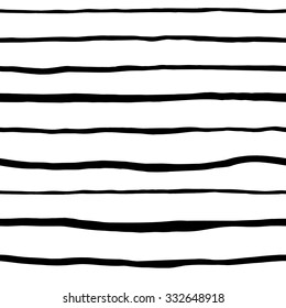 Black and white seamless hand drawn texture design for backgrounds. Vector illustration.