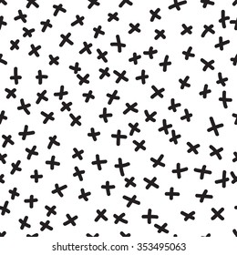 Black and white seamless hand drawn texture designs for backgrounds, vector illustration patterns.