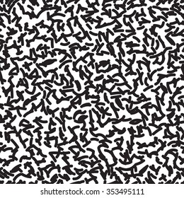 Black and white seamless hand drawn texture designs for backgrounds, vector illustration patterns.