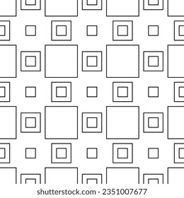 Black and white seamless illustrations. Coloring book, colouring page for children and adults. Decorative abstract linear vector pattern design. Line art drawing. Easy to edit color and line