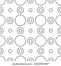 Black and white seamless illustrations. Coloring book, colouring page for children and adults. Decorative abstract linear vector pattern design. Thin line drawing. Easy to edit color and line weight