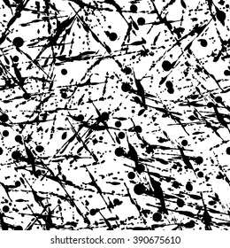 Black and white seamless ink background