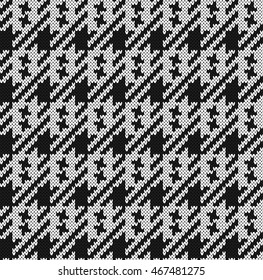 Black and white Seamless Knitting Pattern Goose pads