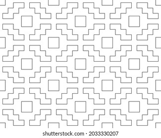 Black and white seamless linear illustrations. Coloring book, colouring page for children and adults. Decorative abstract vector pattern design. Line art drawing. Easy to edit color and line weight.
