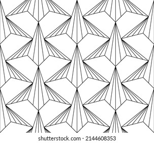 Black and white seamless linear illustrations. Coloring book, colouring page for children and adults. Decorative abstract vector pattern design. Line art drawing. Easy to edit color and line weight
