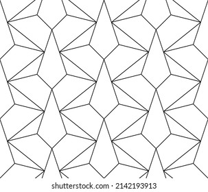 Black and white seamless linear vector illustrations. Coloring page, colouring  book for adults and children. Line pattern design. Decorative abstract geometric background. Easy to edit color and line