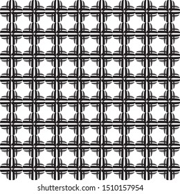 Black and White Seamless Lines Pattern. Abstract Background Design, Vector illustration isolated