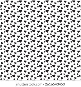 Black and White Seamless Love Pattern
