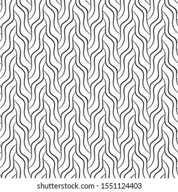 black and white seamless modern organic pattern tile with curved intricate lines in a beautiful design for textile, fabric, backgrounds, wallpaper, backdrop, print, posters and banners. 
