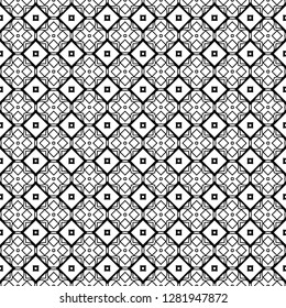 Black and white Seamless Modern Pattern. Art-Deco Geometric Background. Graphic Design. Vector Illustration