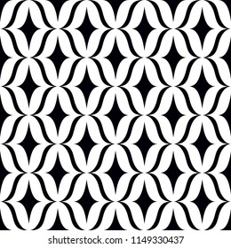 ilustración vectorial de patrón ornamental sin costura en blanco y negro