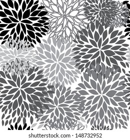 Black and white seamless pattern