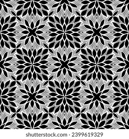 black and white seamless pattern