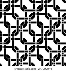 Black and White Seamless Pattern.