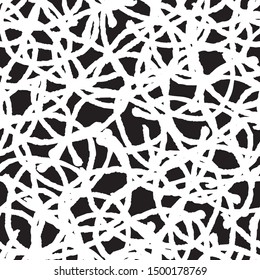Black and white seamless pattern. Abstract grunge texture