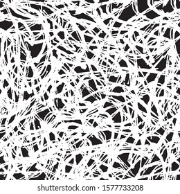 Black and white seamless pattern. Abstract grunge texture