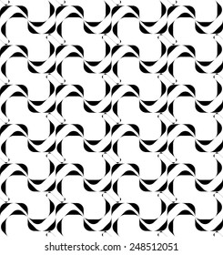 Black and white seamless pattern, abstract background, vector, illustration.