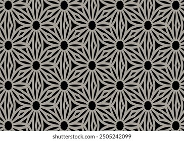 Fondo de Vector abstracto de patrón sin fisuras en blanco y negro