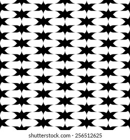 Repeating Monochrome Hexagonal Vector Star Pattern Stock Vector ...