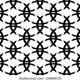 Black and white seamless pattern. Abstract background. Vector seamless pattern.