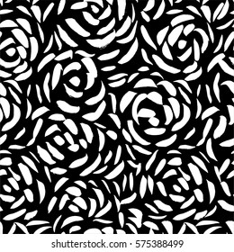 Seamless Black Roses Retro Floral Pattern Stock Vector (Royalty Free ...