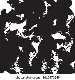 black and white seamless pattern animalistic hand-drawn with abstract brushes black strokes in a chaotic zebra stripes pattern suitable for printing onto fabric and various decorative designs