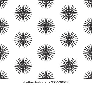 Black and white seamless pattern with arabesques  in a retro style. Vector illustration