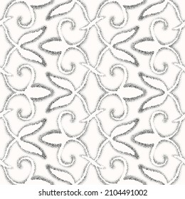 Black and white seamless pattern with arabesques  in a retro style. Vector illustration