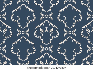Black and white seamless pattern with arabesques  in a retro style. Vector illustration